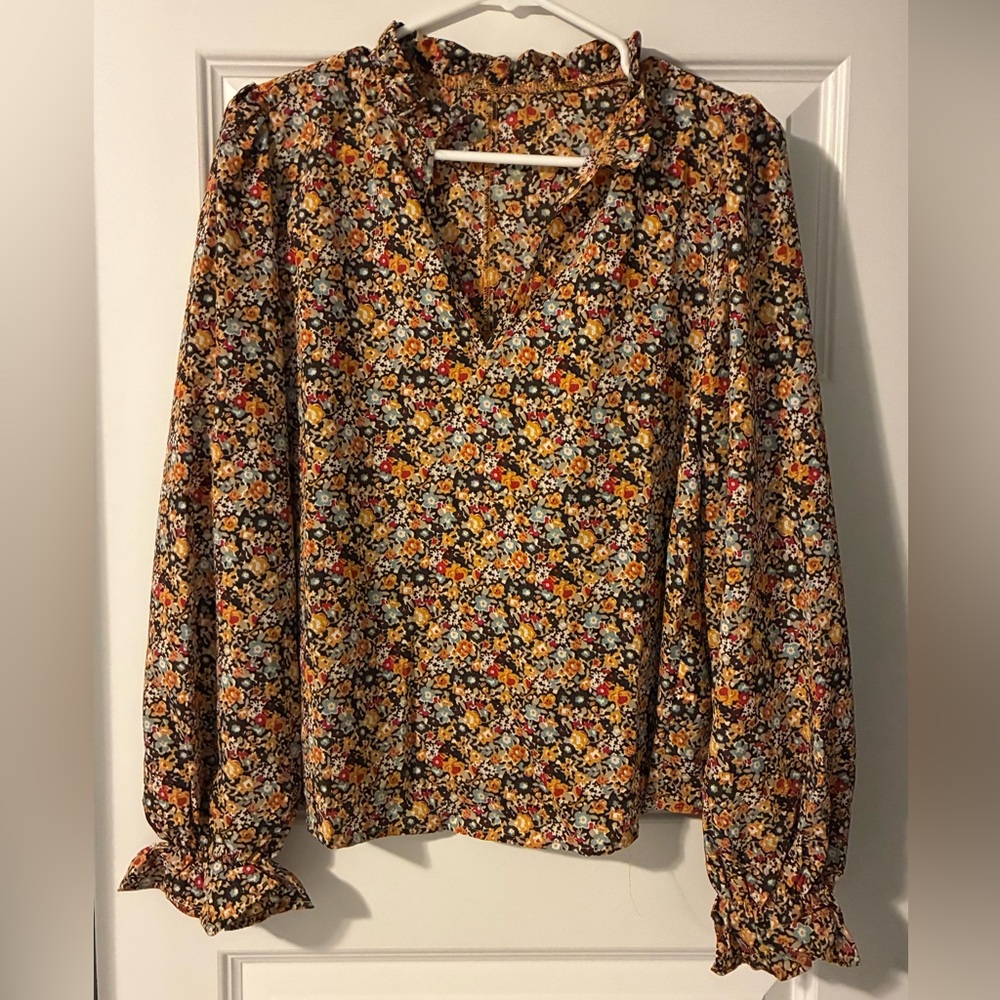 SHEIN Multicolor Floral Blouse